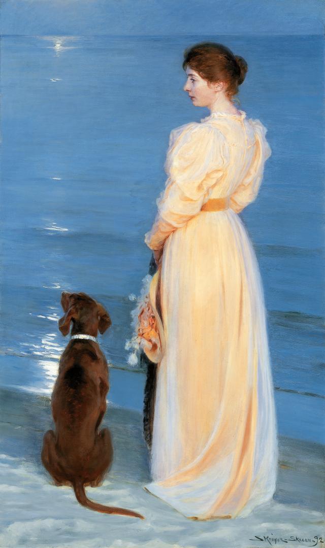  Sommeraften ved Skagen. 1892. Olie på lærred. Ny Carlsberg Glyptotek.