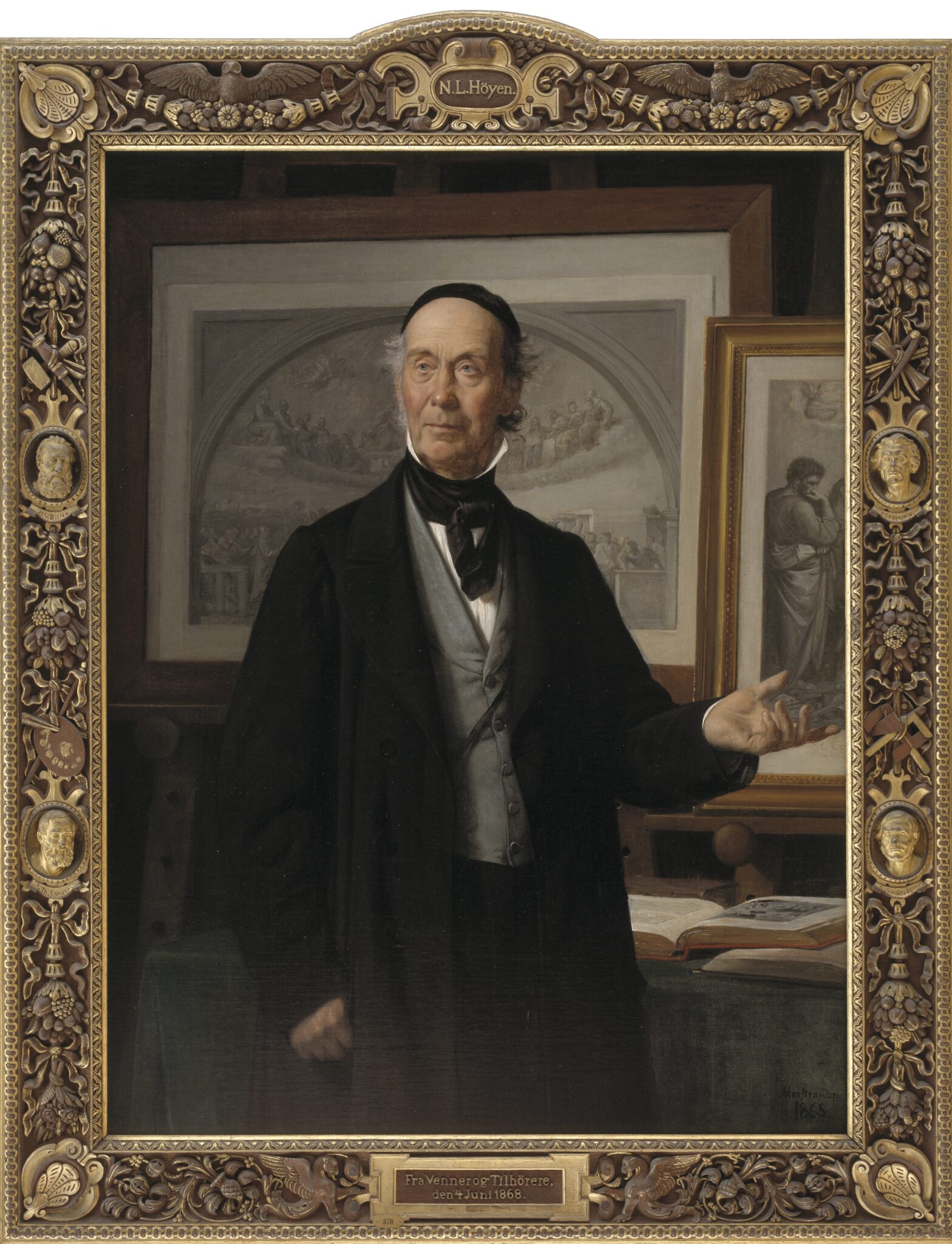 Fig. 1. Wilhelm Marstrand: The Art Historian N.L. Høyen, 1868. Oil on canvas. 129 x 98 cm. SMK, KMS870. Acquired 1870.