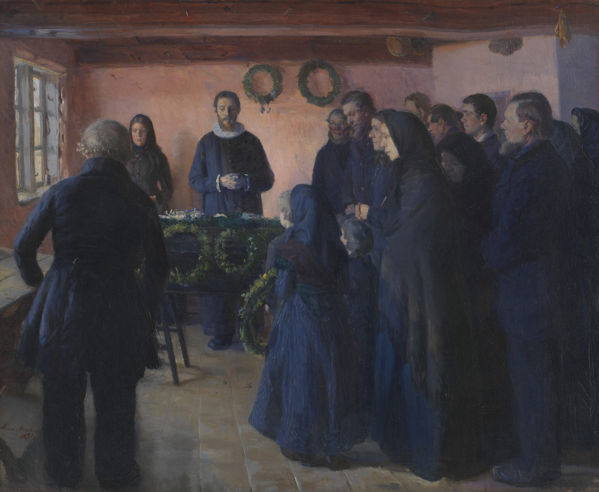 Fig. 8. Anna Ancher: A Funeral, 1891. Oil on canvas. 103 x 124 cm. SMK, KMS1433. Acquired 1891. Anna Ancher was one of the female artists who, during her own lifetime, had works acquired by the acquisitions committee.